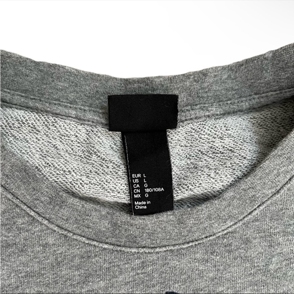Gray Oversized Nautical One Way New York Crewneck Sweatshirt Size Large - Picture 7 of 8